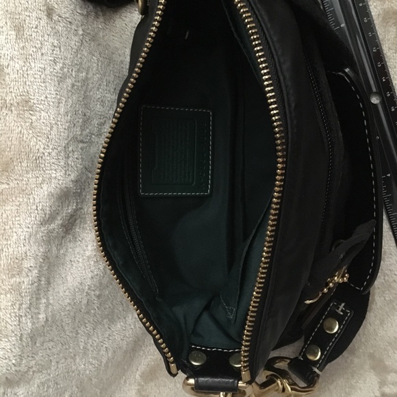 Coach handbag satin like material with charms. - Picture 3 of 3